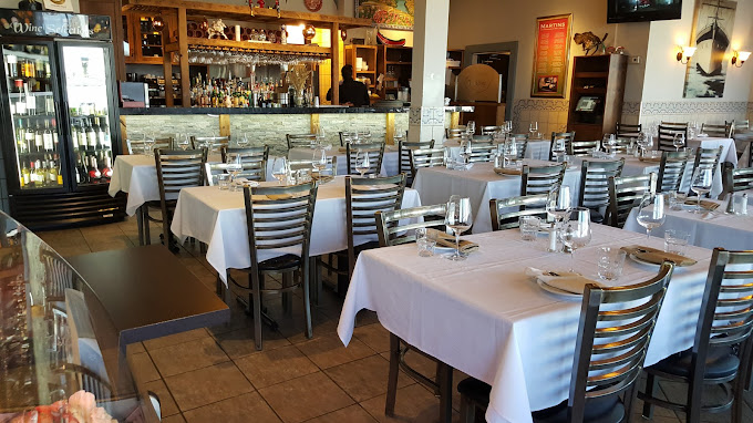 Interior of Churrasqueira Martins, a traditional Portuguese restaurant in Toronto