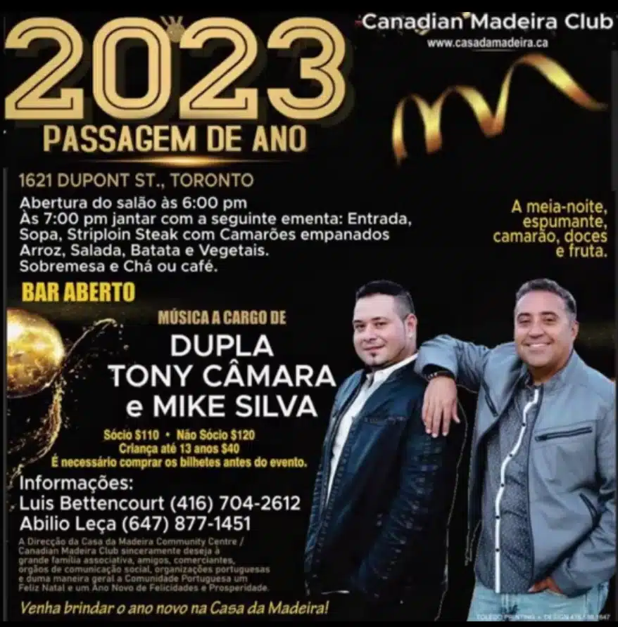 Casa da Madeira 2023 new Years Eve Celebration poster