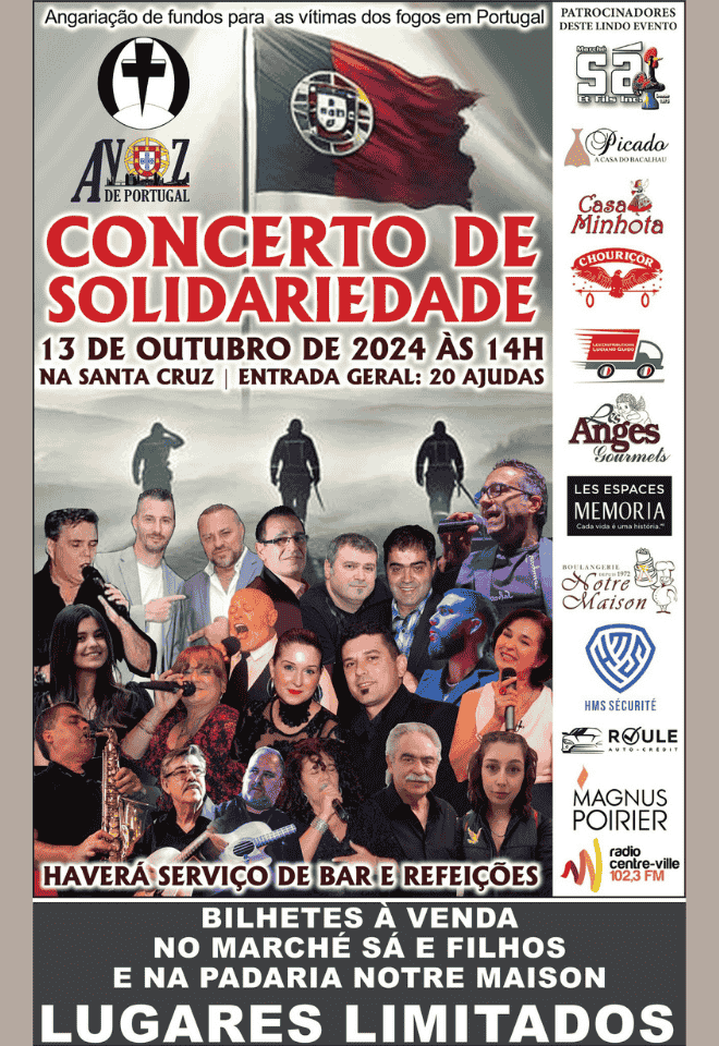 Concerto de Solidariedade na Santa Cruz for fire victims in Portugal on October 13th.