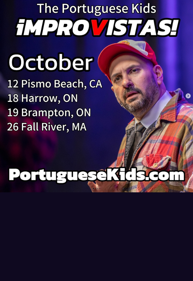 Event poster for The Portuguese Kids: Improvistas in Brampton